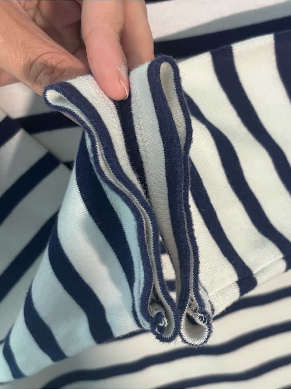 Soeur Paris Katy Navy Blue White Breton Stripe Cotton Long Sleeve Shirt EU36/US4 - Picture 11 of 12